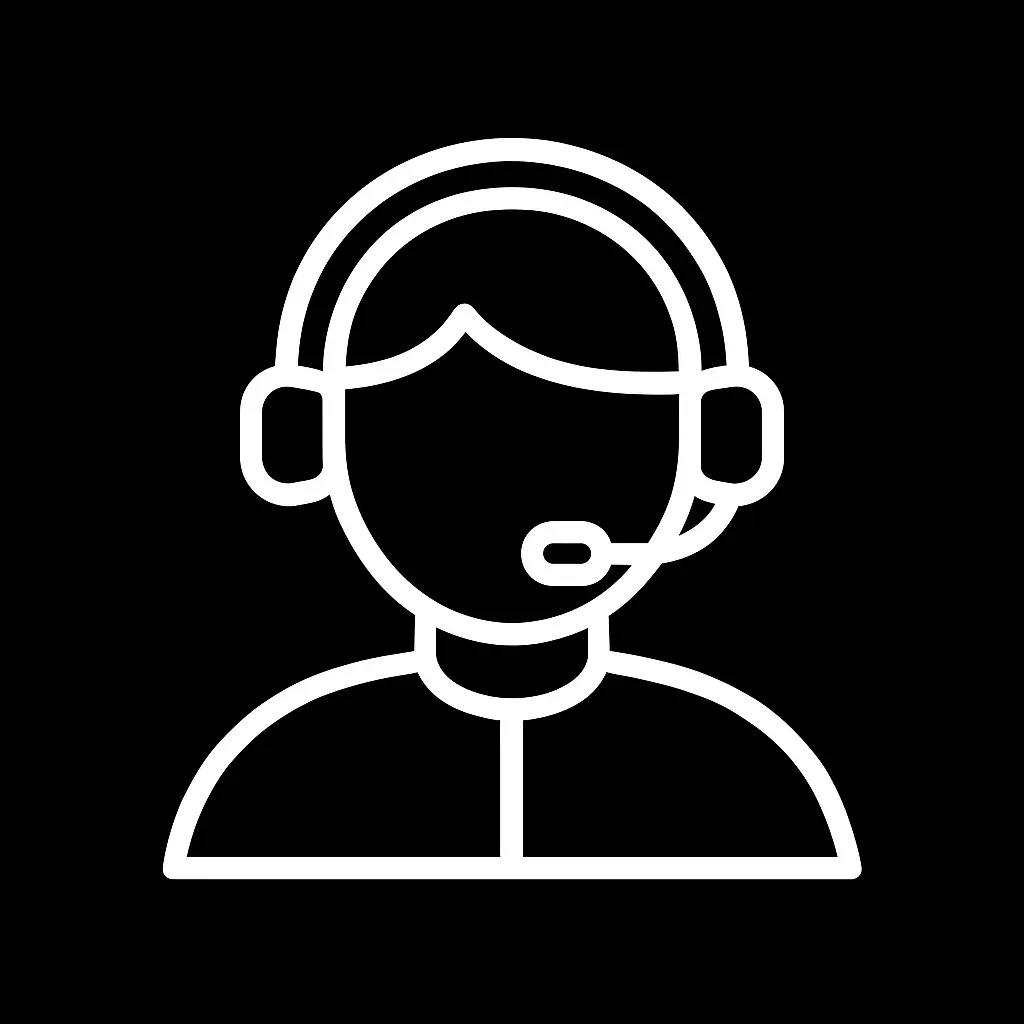 Customer support icon for online assistance