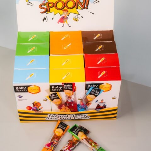 Kids honey spoon sticks box – natural honey flavored snack pack